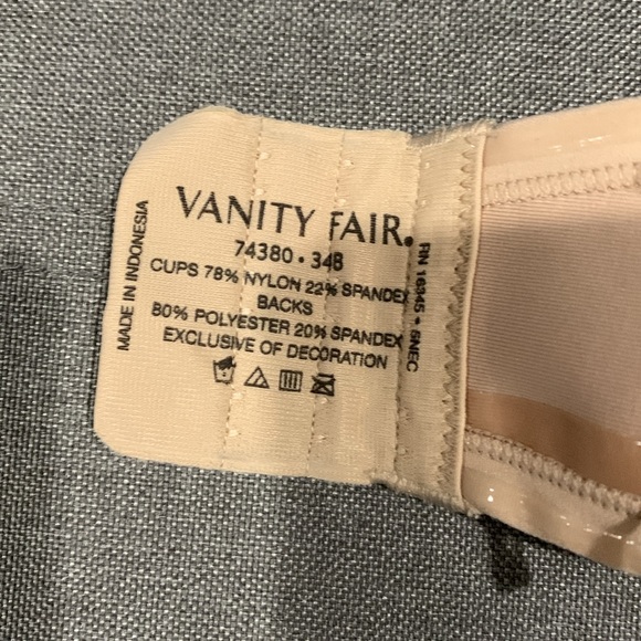 NWOT Vanity Fair 34B strapless bra - Picture 4 of 4